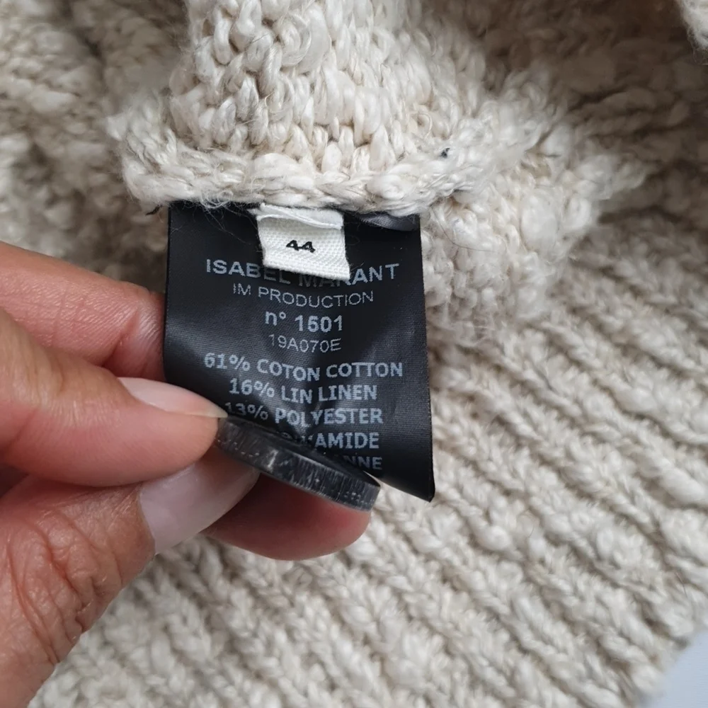 NWT Isabel Etoile Marant Blended Linen Pull Patty Sweater